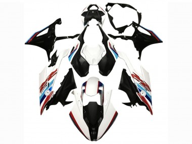 Custom 2019-2022 BMW S1000RR Motorcycle Fairing - Black White Blue