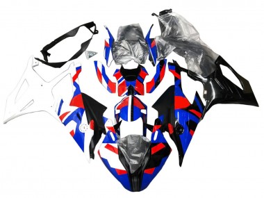 Custom 2019-2022 BMW S1000RR Motorcycle Fairings - Blue Red White