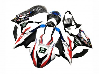 Custom 2019-2022 BMW S1000RR Motorcycle Fairings - Black White Red 13
