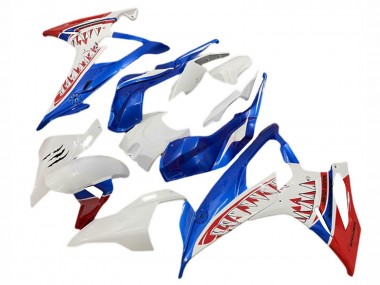 Custom 2019-2022 BMW S1000RR Motorcycle Fairings - White Blue Red Shark