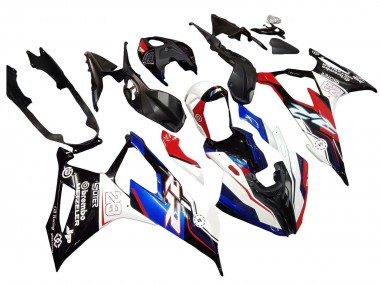 Custom 2019-2022 BMW S1000RR Motorcycle Fairings - Blue Red White 23