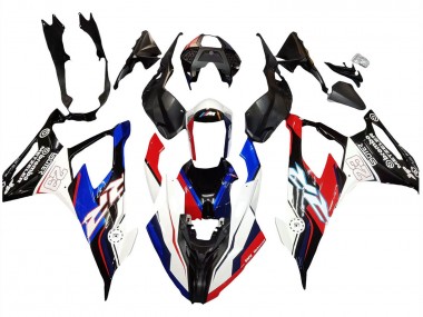 Custom 2019-2022 BMW S1000RR Motorcycle Fairings - Blue Red White 23