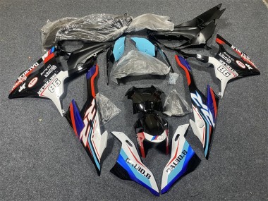 Custom 2019-2022 BMW S1000RR Motorcycle Fairings - Blue White Red 98