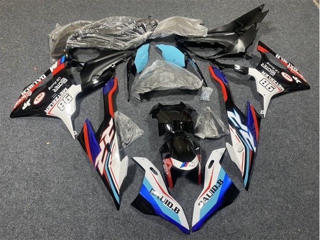 2019-2022 BMW S1000RR Motorcycle Fairings - Blue White Red 98