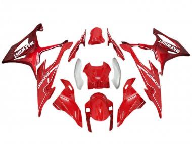 Custom 2019-2022 BMW S1000RR Motorcycle Fairings - Red Silver MaxWrist