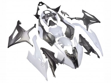 Custom 2019-2022 BMW S1000RR Motorcycle Fairings - Grey Black Carbon Fiber