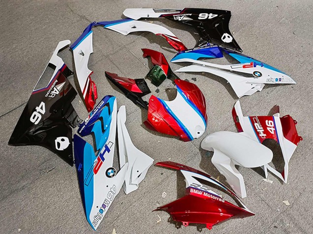 2019-2022 BMW S1000RR Motorcycle Fairings - Red White Blue 46
