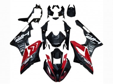 Custom 2017-2018 BMW S1000RR Motorcycle Fairing - Red Glossy Black