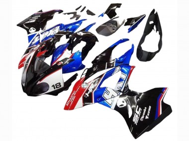 Custom 2017-2018 BMW S1000RR Motorcycle Fairings Kits - White Blue Red Glossy Black