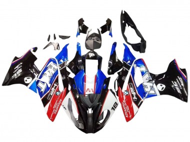 Custom 2017-2018 BMW S1000RR Motorcycle Fairings Kits - White Blue Red Glossy Black