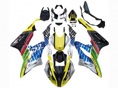 Custom 2017-2018 BMW S1000RR Motorcycle Fairings - Yellow Blue Red Green Black VR