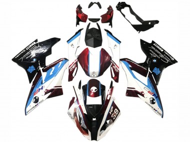 Custom 2015-2016 BMW S1000RR Bike Fairings - White Red Blue Glossy Black