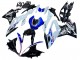 2015-2016 BMW S1000RR Motorcycle Fairing Kits - White Blue Glossy Black