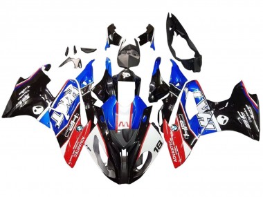 Custom 2015-2016 BMW S1000RR Motorcycle Fairing - Blue Red Glossy Black