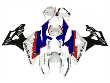 Custom 2015-2016 BMW S1000RR Motorcycle Fairing - White Red Blue Glossy Black