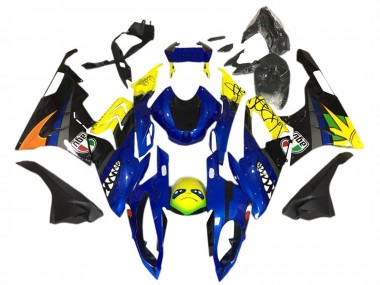 Custom 2015-2016 BMW S1000RR Motorcycle Fairing - Yellow Blue Black Shark