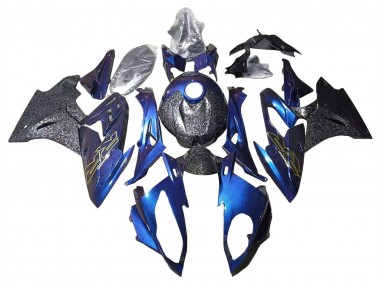 Custom 2015-2016 BMW S1000RR Motorcycle Fairings - Gradient Purple Blue Forged Carbon Fiber