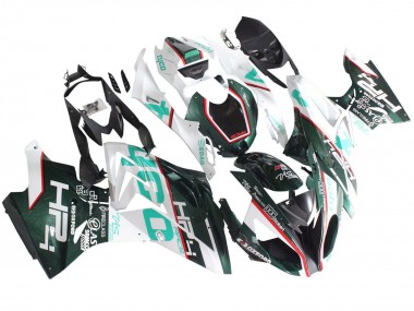 Custom 2015-2016 BMW S1000RR Motorcycle Fairings - White Green Black
