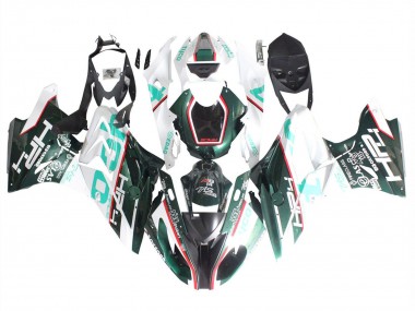 Custom 2015-2016 BMW S1000RR Motorcycle Fairings - White Green Black