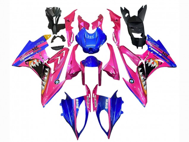 2015-2016 BMW S1000RR Motorcycle Fairings - Pink Blue Shark