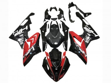 Custom 2015-2016 BMW S1000RR Motorcycle Fairings - Red Black Carbon Fiber