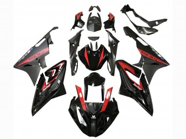 Custom 2015-2016 BMW S1000RR Motorcycle Fairings - Red Glossy Black Matte Black