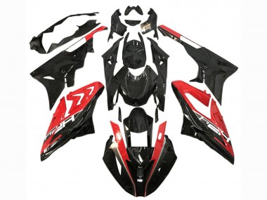 Custom 2015-2016 BMW S1000RR Motorcycle Fairings - Red Glossy Black