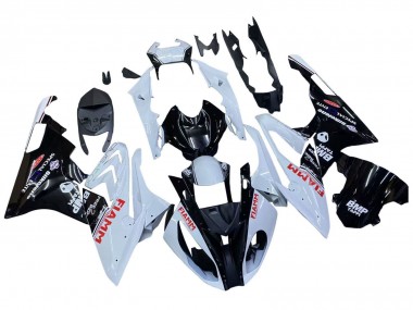 Custom 2015-2016 BMW S1000RR Motorcycle Fairings - White Glossy Black Fiamm