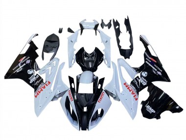 Custom 2015-2016 BMW S1000RR Motorcycle Fairings - White Glossy Black Fiamm