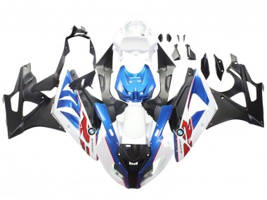 Custom 2009-2014 BMW S1000RR Motorcycle Fairings - White Blue Matte Black