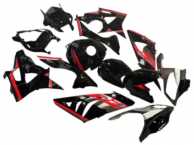 2009-2014 BMW S1000RR Motorcycle Fairing - Red Glossy Black