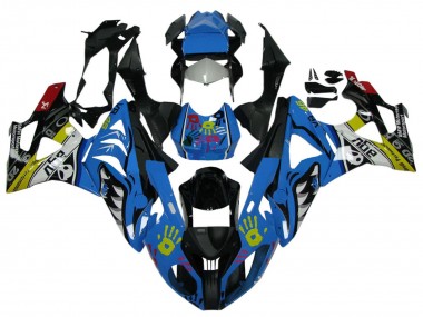 Custom 2009-2014 BMW S1000RR Motorcycle Fairings - White Blue Black Yellow Shark