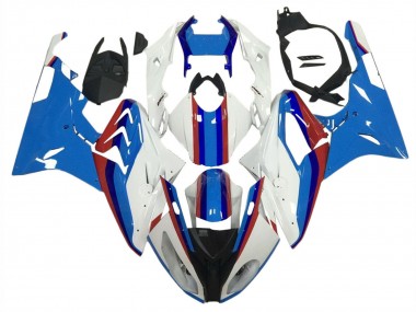Custom 2009-2014 BMW S1000RR Motorcycle Fairings - White Red Blue