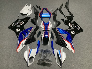 Custom 2009-2014 BMW S1000RR Motorcycle Plastics - White Red Blue Glossy Black