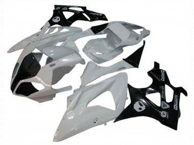 Custom 2009-2014 BMW S1000RR Motorcycle Fairings - White Glossy Black