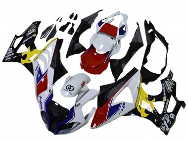 Custom 2009-2014 BMW S1000RR Motorcycle Fairings - White Red Yellow Black Castrol