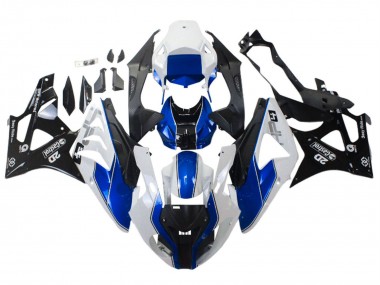 Custom 2009-2014 BMW S1000RR Motorcycle Fairings - White Blue Glossy Black Castrol
