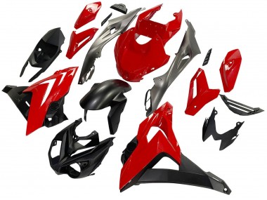 Custom 2014-2016 BMW S1000R Motorcycle Fairings - Black Red