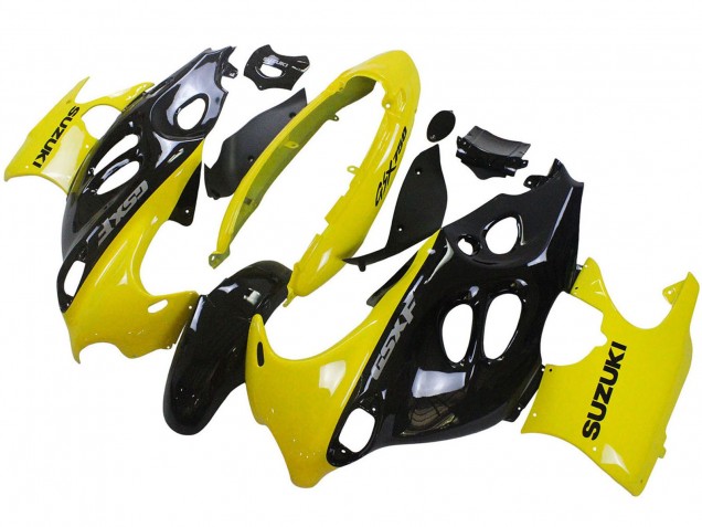 2004-2006 Suzuki GSX600F/GSX750F Motorcycle Fairings - Glossy Black Yellow