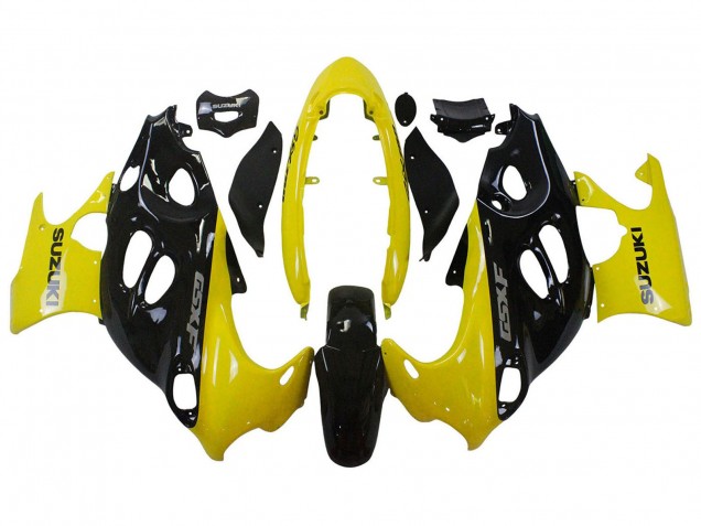 2004-2006 Suzuki GSX600F/GSX750F Motorcycle Fairings - Glossy Black Yellow