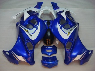 Custom 2004-2006 Suzuki GSX600F/GSX750F Motorcycle Fairings - Blue White