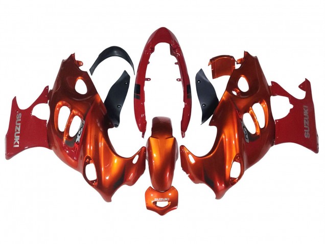 2004-2006 Suzuki GSX600F/GSX750F Motorcycle Fairings - Burnt Orange White Logo