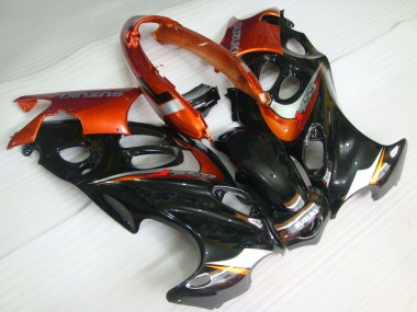 Custom 2004-2006 Suzuki GSX600F/GSX750F Motorcycle Fairings - Glossy Black Orange