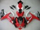 2006-2007 Suzuki GSXR 600 / GSXR 750 Motorcycle Fairing - White Red Glossy Black