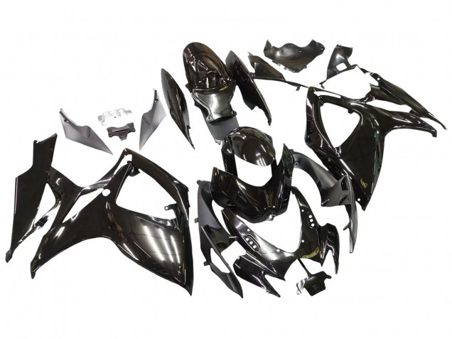 2006-2007 Suzuki GSXR 600 / GSXR 750 Motorcycle Fairings - Glossy Black
