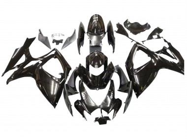 Custom 2006-2007 Suzuki GSXR 600 / GSXR 750 Motorcycle Fairings - Glossy Black