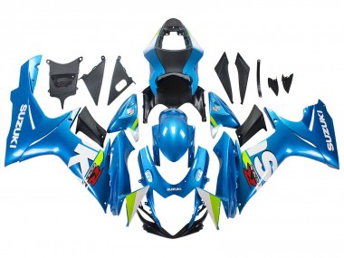 Custom 2011-2024 Suzuki GSXR 600 / GSXR 750 Motorcycle Fairings - Light Blue Green White Red