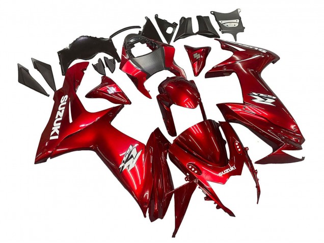 2011-2024 Suzuki GSXR 600 / GSXR 750 Motorcycle Fairings - Red White Decal