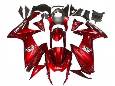 Custom 2011-2024 Suzuki GSXR 600 / GSXR 750 Motorcycle Fairings - Red White Decal