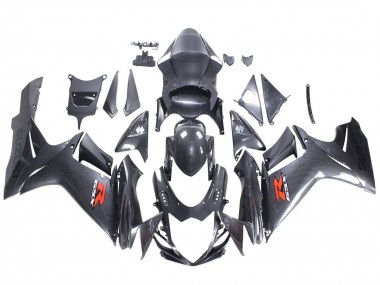 Custom 2011-2024 Suzuki GSXR 600 / GSXR 750 Motorcycle Fairings - Black Carbon Fiber Red